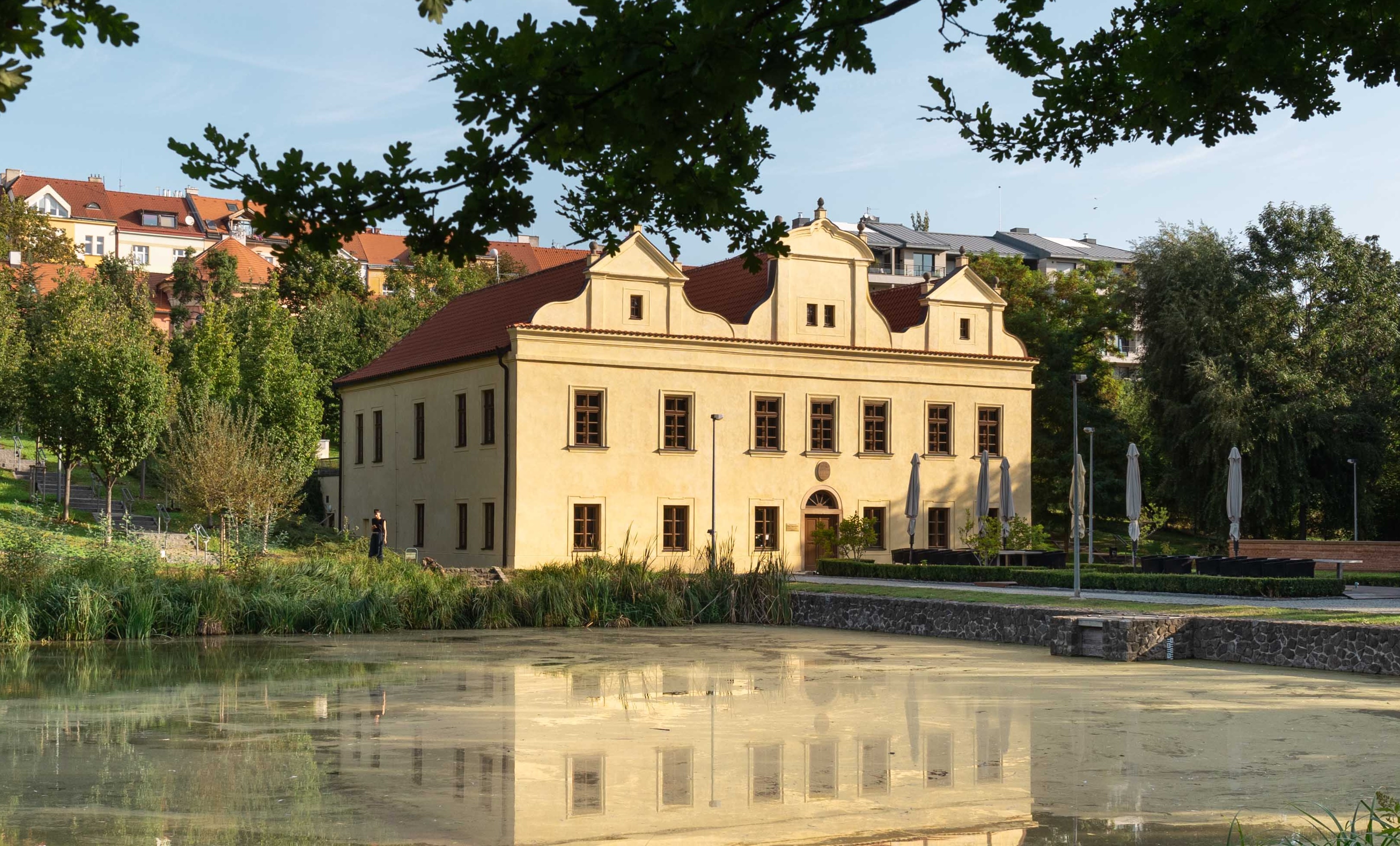The villa exterior in Prague